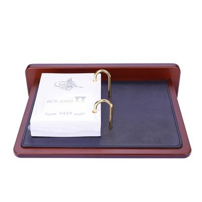 China Table Calendar Wholesale Customized Simple Wooden Desk Calendar With Paper Pad for sale