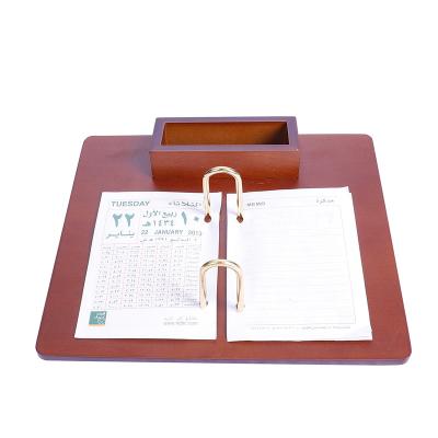 China Table Calendar with Office Home Wholesale American Decorative Modern Style Design Holiday Calendar/Desk Stand Desk Calendar/Wooden Desk Calendar for sale