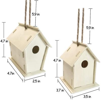 China 2Pack DIY Breathable Bird House Kit - Building & Painting Wooden Aviary Arts For Toddlers Boys Girls Ages 3-5 8 for sale