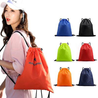 China High Quality Eco-Friendly Custom Drawstring Sports 420D Polyester 420D Polyester Waterproof Drawstring Bag Eco-Friendly Backpack for sale