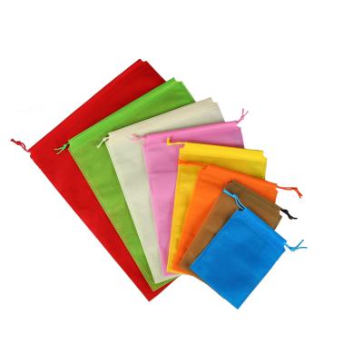 China Cheap Recyclable Promotional Color Rope Cloth Dust Bag Small Nonwoven Drawstring Bag With Logo for sale