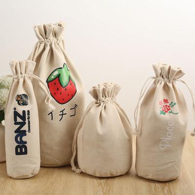 China Eco-Friendly Reusable Custom Good Quality Organic Calico Drawstring Bag Jewelry Dust Bags For Handbags Luxury for sale