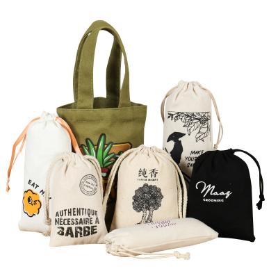 China Wholesale Custom Reusable Jewelry Jewelry Gift Small String Suction Cotton Drawstring Bags Logo Design Eco-Friendly Makeup Bag for sale