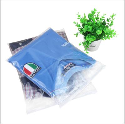 China CLOTHING Custom Printed Transparent Slide Cover Garment Packing Zipper Sealable Plastic Bag for sale