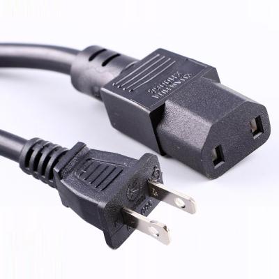 China Home Appliance US Power Supply Tie Down NEMA 1-15P IEC 60320 C17 Power Cord for sale