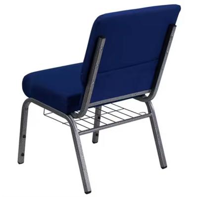 China Navy Blue Church Chairs Fabric Stacking Church Chairs Modern Design for sale