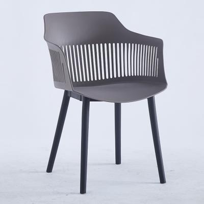 Chine Chaises de salle à manger en plastique gris contemporain Chaises de cuisine en plastique pour le bureau à domicile à vendre