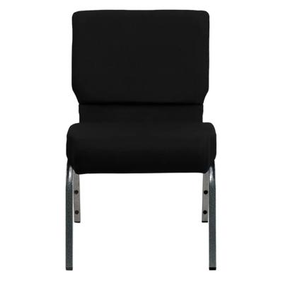 China Conference Black Church Chairs 10CM Cushion Church Seating Chairs for sale