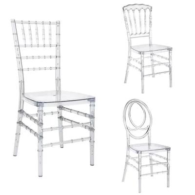 China Transparent Resin Phoenix Chair Clear Plastic Hotel Acrylic Wedding Chair for sale