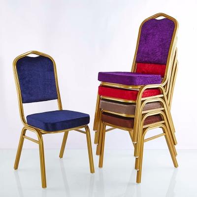 China Purple Crown Back Stacking Banquet Chair H94CM Commercial Banquet Chairs for sale