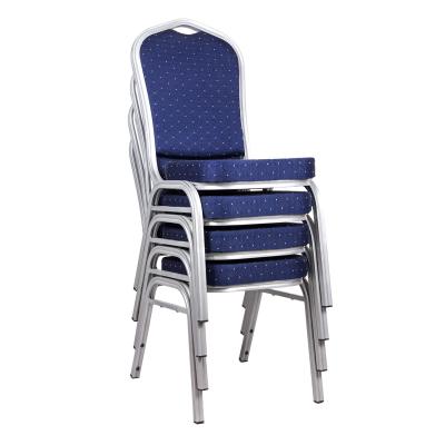 China 22kg Commercial Blue Banquet Chairs Fabric Back Banquette Chairs for sale