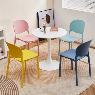 China Modern Stackable Full PP Plastic Dining Chairs in Popular Colorful Design Style for Kitchen for sale