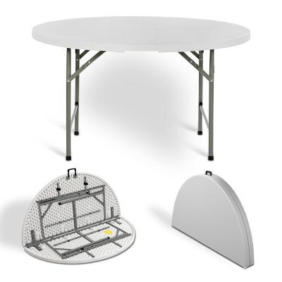 China Outdoor 10 Seater Round Folding Tables That Seat 10 Foldable Banquet Table for sale