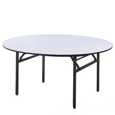 Chine Table ronde pliante en plastique MDF Table ronde pliante de banquet à vendre