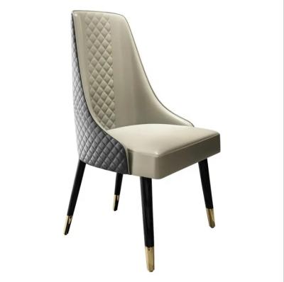 China PU Leather Ivory Upholstered Dining Chairs ODM Upholstered Dining Room Chairs for sale