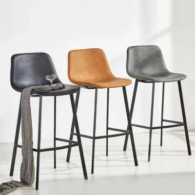 Cina Caffe PU Bar Stools Retro Design Bar High Stools Arancione Nero in vendita