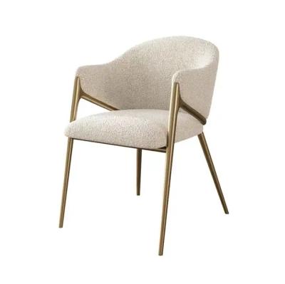 China Fabric Upholstered Dining Chairs With Metal Legs Luxury Design For Home for sale