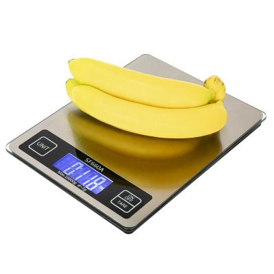 China WITH LID sf660A 304 Grade Stainless Steel Platform Digital Weight Electronic Food Kitchen Scale For Baking And Baking for sale