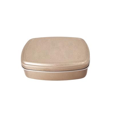 China Wholesale Recyclable Luxury Gold Metallic Soap Aluminum Metal Tin Box With Embossing LOGO On The Lid for sale