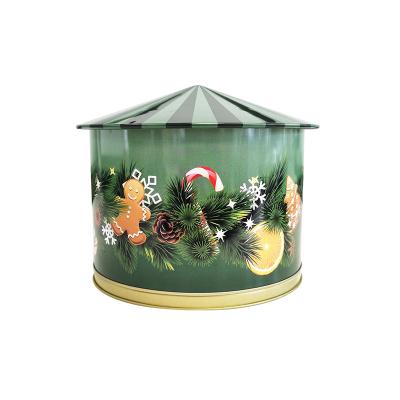 China Recycled Materials Hot Selling Special Shaped Metal Tin Box With Music Box For Christmas Gift Packing Candy for sale