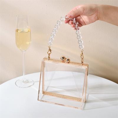 China High Quality Fashion Clear Shoulder Clutches And Evening Clutch Bags Ladies Acrylic Box Evening Clutches for sale