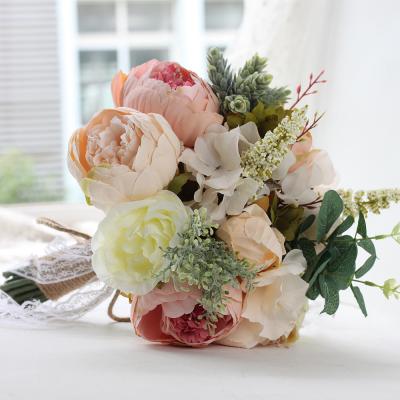 China Wholesale Artificial Flower European Ourdoor Party Peony Bridal Bridal Bouquet Wedding for sale