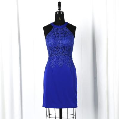 China New Design Vintage Lace Halter Cocktail Party Elegant Cocktail Dresses Anti-static Short Dress Gowns Formal Dresses for sale