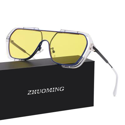 China New Arrival Fashion Sunglasses Big Frame One Piece Women Luxury Men Driving Sunglasses Recycling 2022 Millionaire for sale