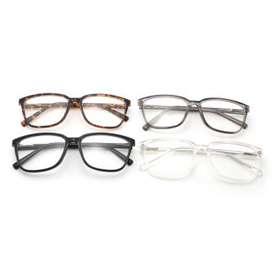 China For Wholesale Reading Glasses Frame Men Women TR90 Glass Fashionable Square Eyewear Optical Frame for sale