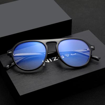 China Retro Anti Blocking Fashionable Blue Light Blocking Glasses Mens Women Blocker Computer Glasses Mens TR90 Transparent for sale