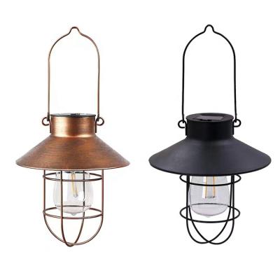 China Outdoor Solar Garden Lantern Waterproof Hanging Lights Warm White Garden Solar LED Street Light Hanging Lights for sale