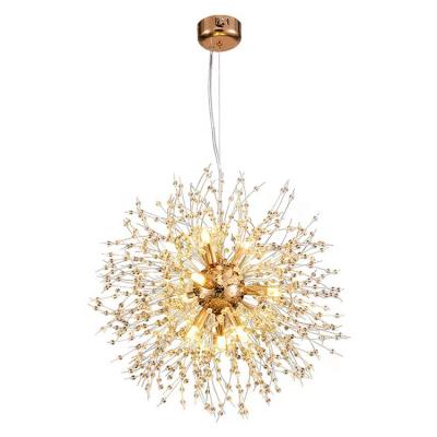 China Crystal Bulb Dandelion Group LED Chandeliers Nordic Modern Decorative Luxury Hanging Pendant Lights for sale