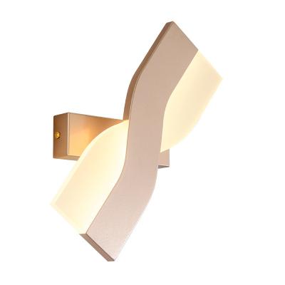 China Modern Nordic Bedroom Wall Lights 350 Degree Indoor Modern Rotatable Touchable Decor Wall Sconce Acrylic Led Iron Wall Lamps Led for sale