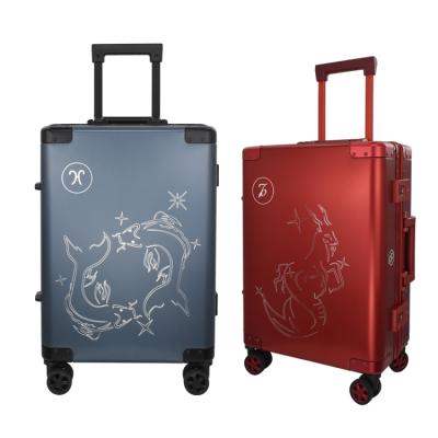 China High Quality Aluminum Luggage Trolley Suitcase 20 24 Inch Alloy Suitcases, Wheel Trunk Travel Case 21N for sale