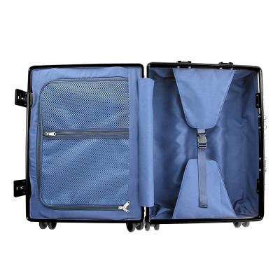 China Designer Brand 31L Aluminum Custom Hard Case Luggage Trolley Bags Waterproof Suitcase Set for sale