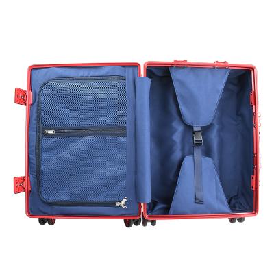 China Fashionable Hard Aluminum Trolley Bag Travel Luggage 100%Aluminum Hand Suitcase 31H for sale