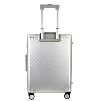 China Aluminum All Aluminum Carry On Luggage Hard Shell Suitcase For Travel Checked Luggage With Silent 360 Spinner Wheels 22 Inch Set for sale