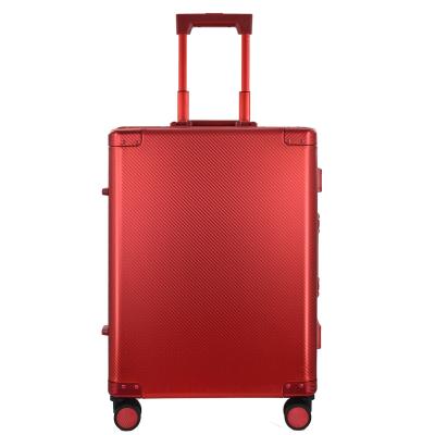 China High Quality Aluminum 20/22/24/26/28 All Aluminum Alloy Trolley Luggage Trolley Suitcase Travel Four Wheel Suitcase for sale