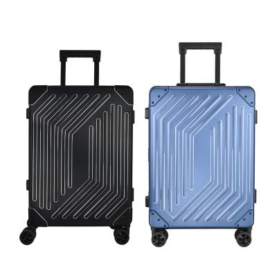 China Aluminum Universal Trolley Luggage 100%Aluminum Suitcase Sets With Trolley 11E for sale