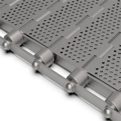 China 304 Stainless Steel Wire Mesh Chain Link Plate Conveyor Heat Resistant High Strength Perforated Belt for sale