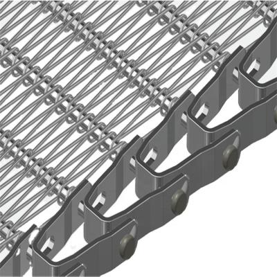 China Food Grade Stainless Steel Heat Resistant Spiral Flat Wire Mesh Belt / Plate Sheet Conveyor Belt for sale