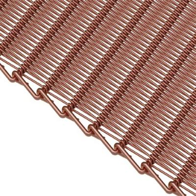 China Stainless Steel Wire Mesh Bakery Flat Chain Conveyor Heat Resistant High Temperature Spiral Belts for sale