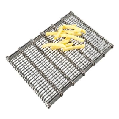 China Food Grade Stainless Steel Wire Ring Belt Eye Link Conveyor Heat Resistant Chain Belt Price for sale