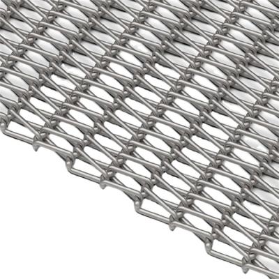 China Heat Resistant Metal Stainless Steel Wire Double Mesh Conveyor Belt Heat Resistant Spiral Conveyor Belt Woven For Annealing Furnace for sale