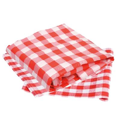 China Picnic Red And White Checkered Tablecloth Easily Cleaned Foldable Waterproof Plastic Table Cover for sale