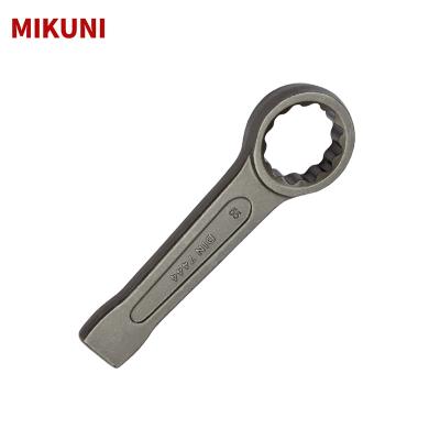 China CRV 2021 Industrial Heavy Single Head Forging Ring Percussion Open Wrench for sale