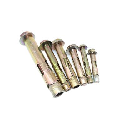 China Yellow Galvanized Steel Carbon Steel Hex Bolt Sleeve Anchor for sale