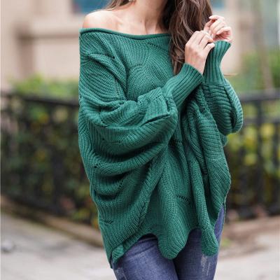 China Anti-wrinkle winter fashion knitted sweater for women oversized sweaters multicolor plus size custom knit sweater for sale