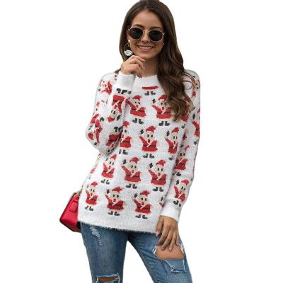 China 2022 New Design Anti-wrinkle Family Simple Ugly Christmas Sweater O-Neck Long Sleeve Sweater For Women for sale