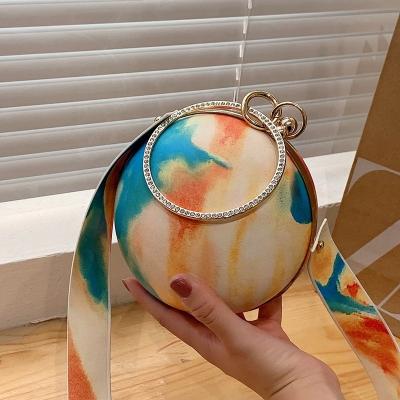 China Wholesale Colorful RFID Clutch Evening Purse Cross - Custom Printed Luxury PVC Body Chain Shoulder Handbag Women Bag for sale